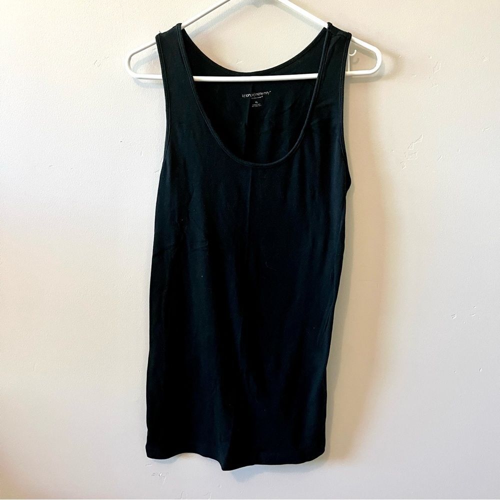 LIZ LANG MATERNITY Solid Black Tank Top Size XL